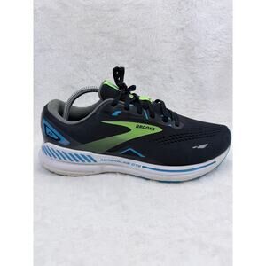 Brooks Adrenaline GTS 23 Mens Running Shoes Black Green Blue Size 10 Wide 2E
